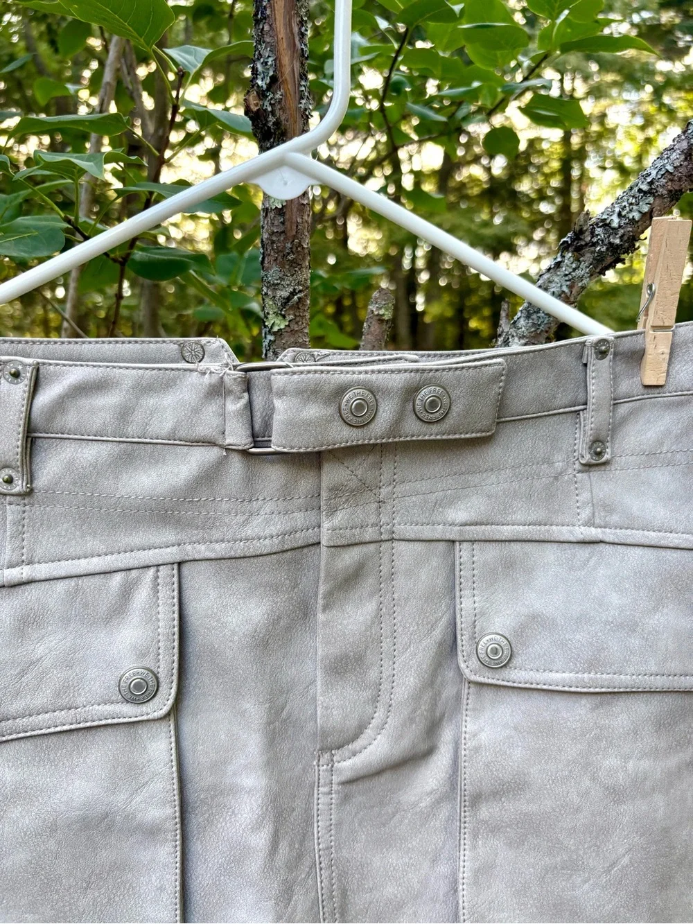 Free People Taupe Mini Cargo Skirt